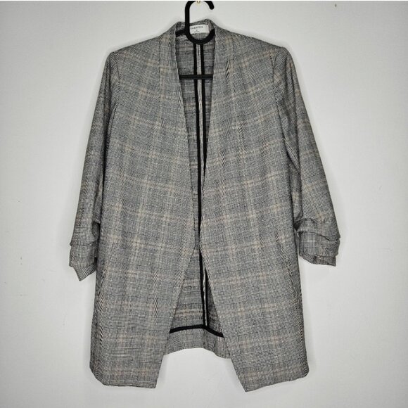 Aritzia Babaton Hip Power Blazer Jacket Sz 0 Plaid Office Corporate Academia - Picture 4 of 14